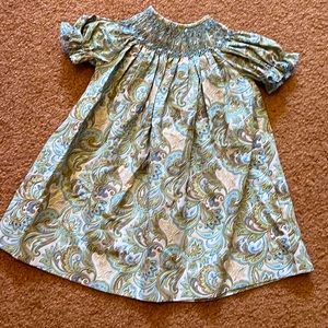 Smocked Paisley Dress